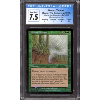 Magic the Gathering Mercadian Masques FOIL Desert Twister 243/350 CGC 7.5 LIGHTLY PLAYED (LP)