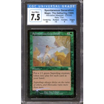 Magic the Gathering Mercadian Masques FOIL Spontaneous Generation 274/350 CGC 7.5 LIGHTLY PLAYED (LP)