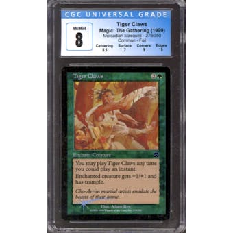 Magic the Gathering Mercadian Masques FOIL Tiger Claws 279/350 CGC 8 NEAR MINT (NM)