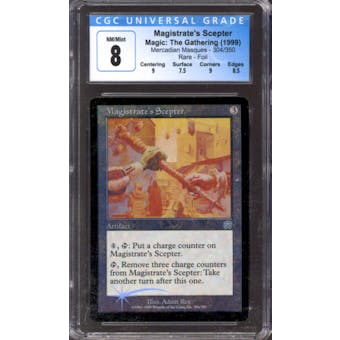 Magic the Gathering Mercadian Masques FOIL Magistrate's Scepter 304/350 CGC 8 NEAR MINT (NM)