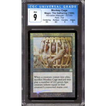 Magic the Gathering Mercadian Masques FOIL Monkey Cage 307/350 CGC 9 NEAR MINT (NM)