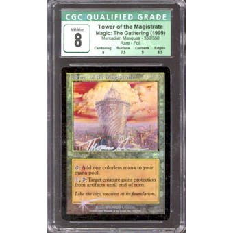 Magic the Gathering Mercadian Masques FOIL Tower of the Magistrate 330/350 CGC 8 NEAR MINT (NM)