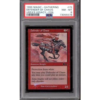 Magic the Gathering Urza's Legacy Foil Defender Of Chaos PSA 8