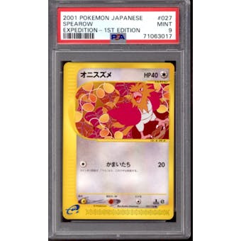 Pokemon Expedition Japanese 1st Edition Spearow 027/128 PSA 9