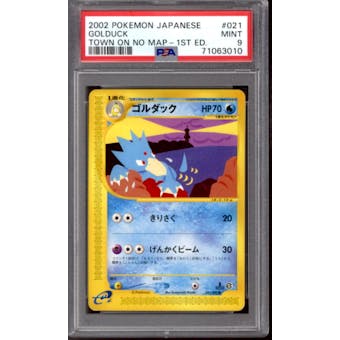 Pokemon The Town On No Map Japanese 1st Edition Golduck 021/092 PSA 9