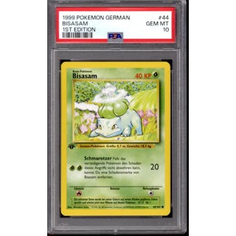 Pokemon Base Set German 1st Edition Bulbasaur Bisasam 44/102 PSA 10 GEM MINT
