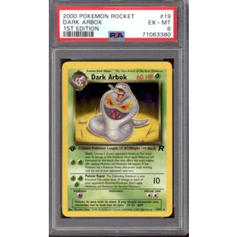 Pokemon Team Rocket 1st Edition Dark Arbok 19/82 PSA 6