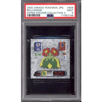 Amada Pokemon Hyper Sticker Collection 3 Japanese Bellossom 608 PSA 9