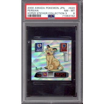 Amada Pokemon Hyper Sticker Collection 3 Japanese Persian 620 PSA 8