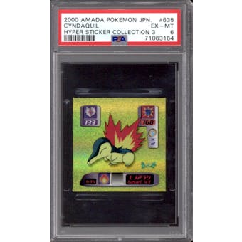 Amada Pokemon Hyper Sticker Collection 3 Japanese Cyndaquil 635 PSA 6