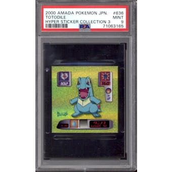 Amada Pokemon Hyper Sticker Collection 3 Japanese Totodile 636 PSA 9
