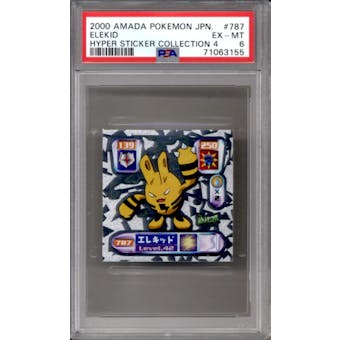 Amada Pokemon Hyper Sticker Collection 4 Japanese Elekid 787 PSA 6