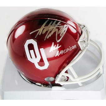 Adrian Peterson Autographed Oklahoma Sooners Football Mini-Helmet "All American"