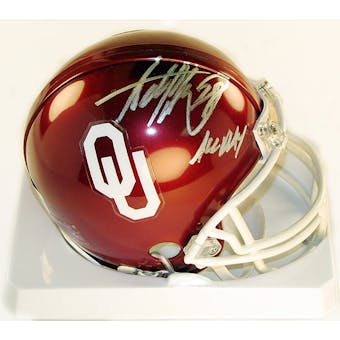 Adrian Peterson Autographed Oklahoma Sooners Football Mini-Helmet "All Day"