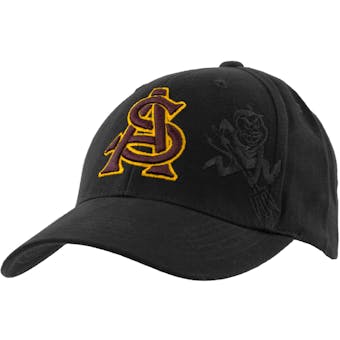 Arizona State Sun Devils Top Of The World Hidden Black Adjustable Hat (Adult One Size)