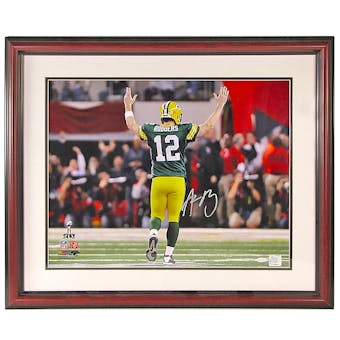 Aaron Rodgers Autographed Green Bay Packers 16x20 Framed Photo (Steiner)