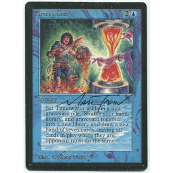 Magic the Gathering Beta Single Timetwister ARTIST SIGNED - MODERATE PLAY (MP)