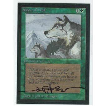 Magic the Gathering Beta Artist Proof Aspect of Wolf - SIGNED BY JEFF A. MENGES