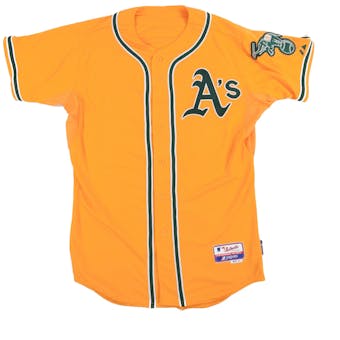 Oakland Athletics Majestic Gold On Field Cool Base Performance Authentic Jersey (Adult 44)
