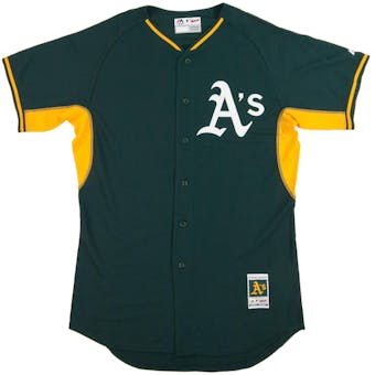 Oakland Athletics Majestic Green BP Cool Base Performance Authentic Jersey (Adult 52)