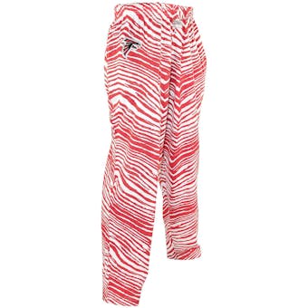 Atlanta Falcons Zubaz Red and White Zebra Print Pants (Adult S)