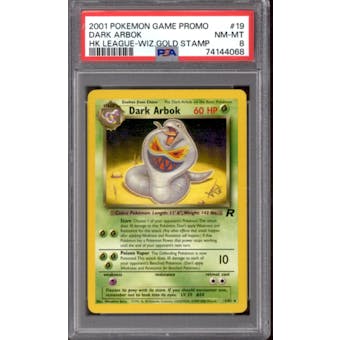 Pokemon Team Rocket Hong Kong League Wizards Gold Stamp Promo Dark Arbok 19/82 PSA 8