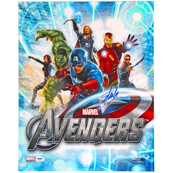 Stan Lee Autographed 16x20 Avengers Movie Photo PSA COA