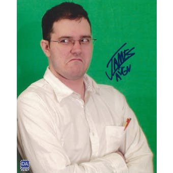 James Rolfe 8x10 Autographed Angry Video Game Nerd "AVGN" Green Screen Photo