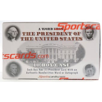 2020 Sportscards.com A Word From...The President of the United States Hobby 10-Box Case