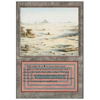 Magic the Gathering 3rd Ed (Revised) Single Badlands - HEAVY PLAY (HP)
