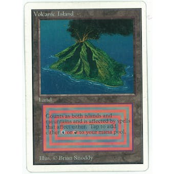 Magic the Gathering Unlimited Single Volcanic Island - SLIGHT PLAY MINUS (SP-)