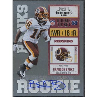 2010 Playoff Contenders #107 Brandon Banks /500 Rookie Autograph
