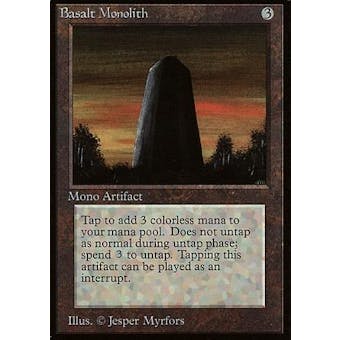 Magic the Gathering Beta Basalt Monolith LIGHTLY PLAYED (LP)