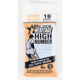 2018 Topps Heritage High Number Baseball Jumbo Value Pack (Lot of 12)