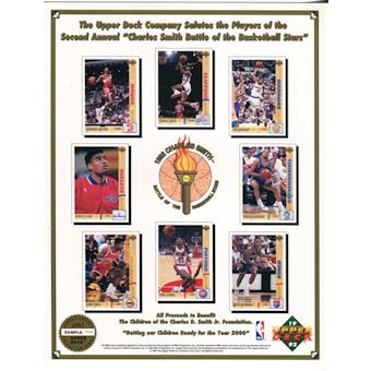 1992 Upper Deck Battle of the Basketball Stars Commemorative Sheet Sample Lot of 10