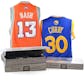 2018/19 Hit Parade Autographed Basketball Jersey Hobby Box - Series 2 - Stephen Curry & Kevin Durant!!!