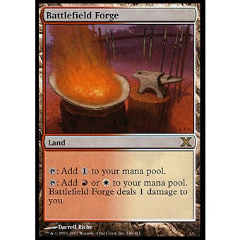 Magic the Gathering 10th Edition Single Battlefield Forge FOIL - SLIGHT PLAY (SP)
