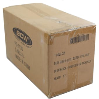 CLOSEOUT - BCW ELITE GLOSSY COOL GRAY DECK PROTECTORS 10-BOX CASE