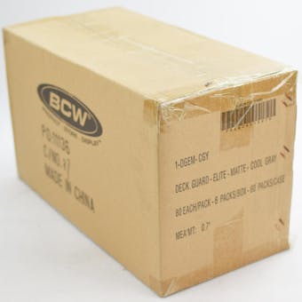 CLOSEOUT - BCW ELITE MATTE COOL GRAY DECK PROTECTORS 10-BOX CASE !!!