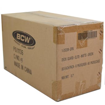 CLOSEOUT - BCW ELITE MATTE GREEN DECK PROTECTORS 10-BOX CASE !!!