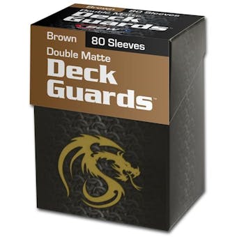 CLOSEOUT - BCW DOUBLE MATTE BROWN 80 COUNT BOXED DECK PROTECTORS - LOT OF 6!!!