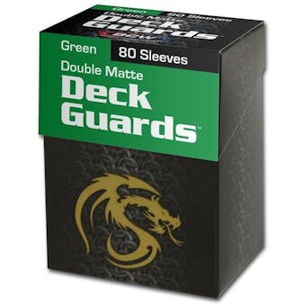 CLOSEOUT - BCW DOUBLE MATTE GREEN 80 COUNT BOXED DECK PROTECTORS - LOT OF 6!!!