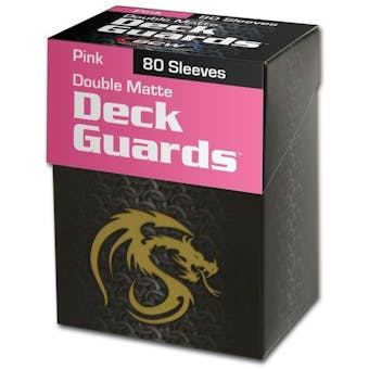 CLOSEOUT - BCW DOUBLE MATTE PINK 80 COUNT BOXED DECK PROTECTORS - LOT OF 6!!!