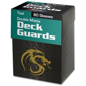 CLOSEOUT - BCW DOUBLE MATTE TEAL 80 COUNT BOXED DECK PROTECTORS !!!