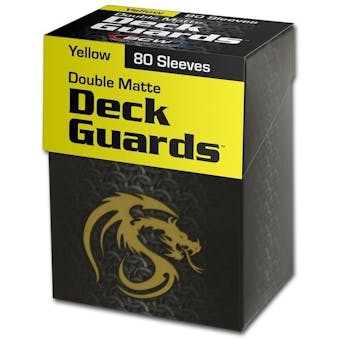 CLOSEOUT - BCW DOUBLE MATTE YELLOW 80 COUNT BOXED DECK PROTECTORS !!!