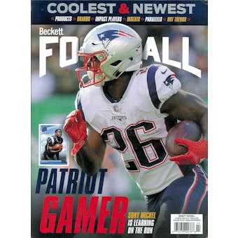 2019 Beckett Football Monthly Price Guide (#337 February) (Sony Michel)
