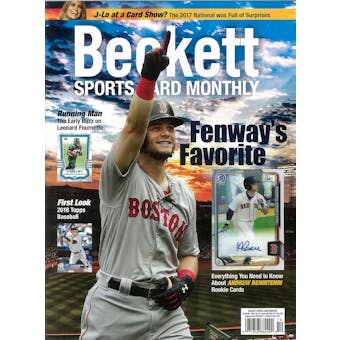2017 Beckett Sports Card Monthly Price Guide (#391 October) (Andrew Benintendi)