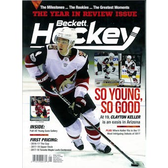 2018 Beckett Hockey Monthly Price Guide (#305 January) (Clayton Keller)