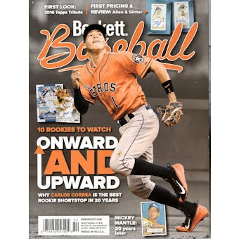 2015 Beckett Baseball Monthly Price Guide (#115 October) (Carlos Correa)