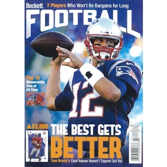 2017 Beckett Football Monthly Price Guide (#314 March) (Tom Brady)